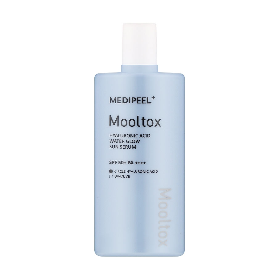 Уцінка! Зволожувальна сонцезахисна сироватка для обличчя Medi-Peel Hyaluronic Acid Mooltox Water Glow Sun Serum, SPF 50+ PA++++, 52 мл